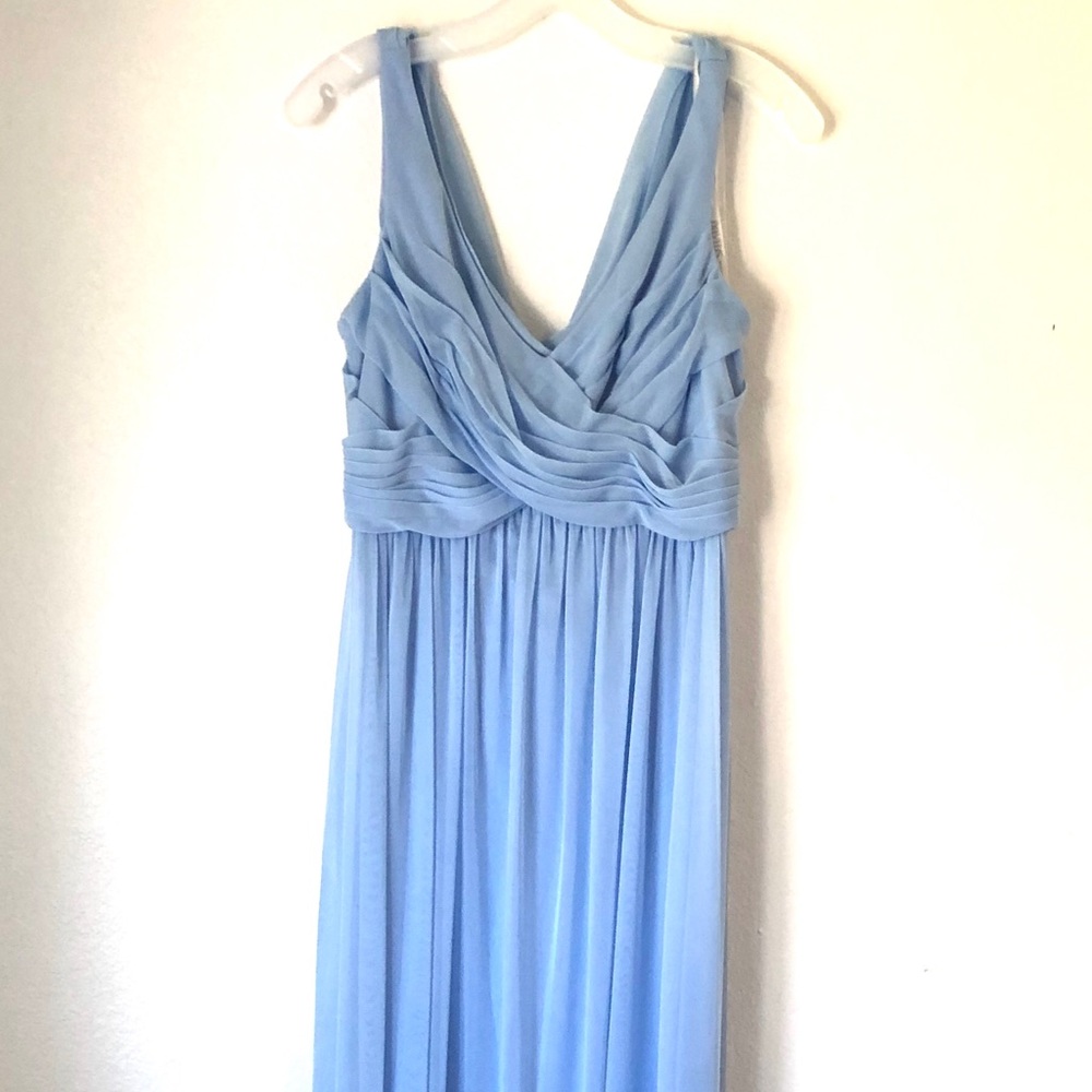 David’s bridal ice blue dress